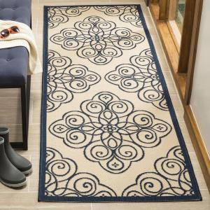 Martha Stewart x SAFAVIEH Outdoor Area Rug Collection – 8′ x 11’2″, Lily Pad, Weather Resistant & Washable, Ideal for Patio, Backyard, Mudroom, Deck, Dining Space (MSR4244-228)(Mariner)