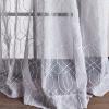 Martha Stewart Hourglass Embroidery Rod Pocket Window Curtain Panel Pair, 95″, Silver(Silver)