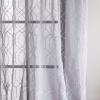 Martha Stewart Hourglass Embroidery Rod Pocket Window Curtain Panel Pair, 95″, Silver(Silver)