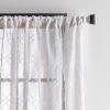 Martha Stewart Hourglass Embroidery Rod Pocket Window Curtain Panel Pair, 95″, Silver(Silver)