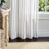 Martha Stewart Laguna Stripe Semi-Sheer Tie Tab Window Curtain Panel Pair, 84″, Blue(Blue)