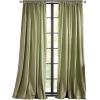 Martha Stewart Martha’s Velvet Long Curtains for Living Room- 50″ x 84″, Room Darkening Curtain Panel Pair, Green(Green)