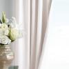 Martha Stewart Park Avenue Metallic Blackout Back Tab Window Curtain Panel Pair, 84″, Blush(Blush)