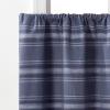 Martha Stewart Ruffle Curtains Striped Valance for Window – Kitchen Curtain – 1 Piece – 60″ x 14″, Blue(Blue)