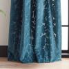 Martha Stewart Sherwood Velvet Grommet Window Curtain Panel Pair, 84″, Teal(Teal)
