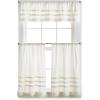 Martha Stewart Water’s Edge Tufted 3-Piece Window Curtain Valance & Tiers Set, 36″, White