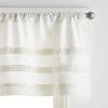Martha Stewart Water’s Edge Tufted 3-Piece Window Curtain Valance & Tiers Set, 36″, White