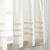 Martha Stewart Water’s Edge Tufted 3-Piece Window Curtain Valance & Tiers Set, 36″, White