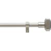 Martha Stewart Wellington Curtain Rod for Windows 36 to 66 inches, Adjustable Length 1 inch Diameter Metal Curtain Rod with Finials, 36” – 66”, Matte Nickel(Nickel)