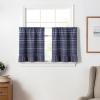 Martha Stewart Ruffle Curtains Striped Valance for Window – Kitchen Curtain – 1 Piece – 60″ x 14″, Blue(Blue)