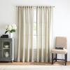 Martha Stewart Sage Green Light Filtering Window Curtains for Living Room – 50″ x 84″ – Set of 2 – Back Tab Panels – Textured Stitch(Sage)