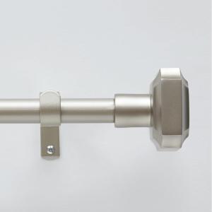 Martha Stewart Wellington Curtain Rod for Windows 36 to 66 inches, Adjustable Length 1 inch Diameter Metal Curtain Rod with Finials, 36” – 66”, Matte Nickel(Nickel)