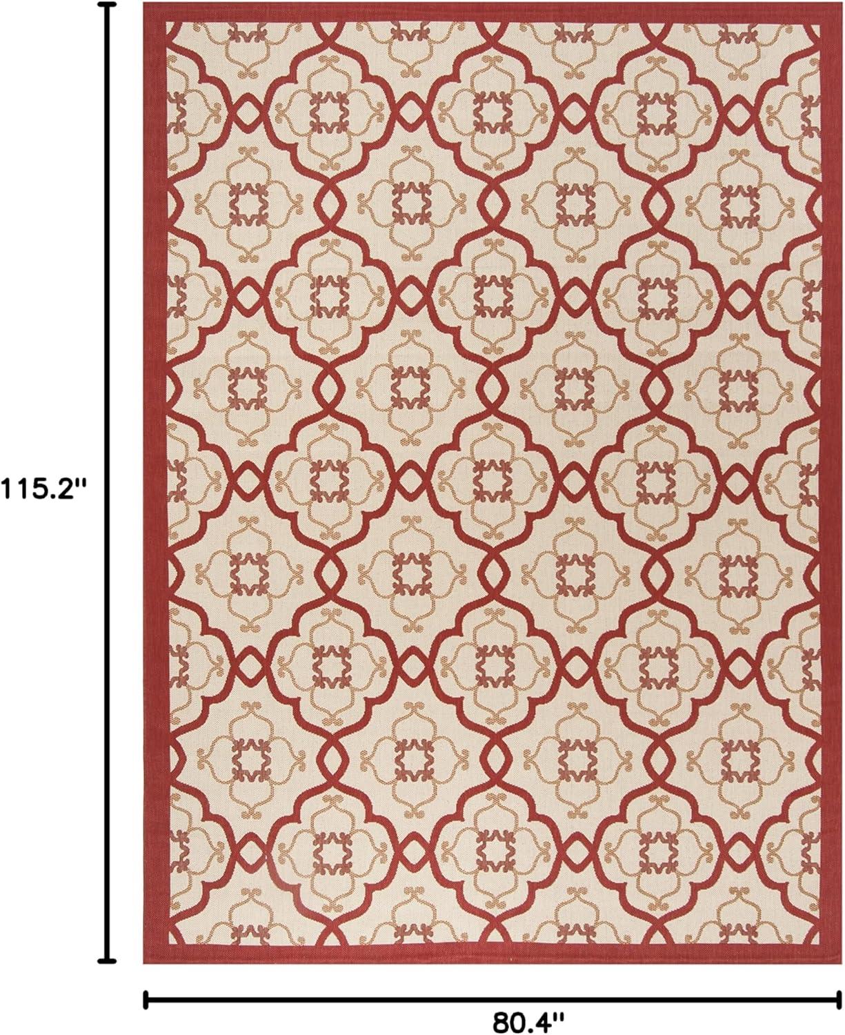 imageMartha Stewart x SAFAVIEH Outdoor Area Rug Collection  8 x 112quot Beige ampamp Sweet Pea Weather Resistant ampamp Washable Ideal for Patio Backyard Mudroom Deck Dining Space MSR4262Bougainvillea