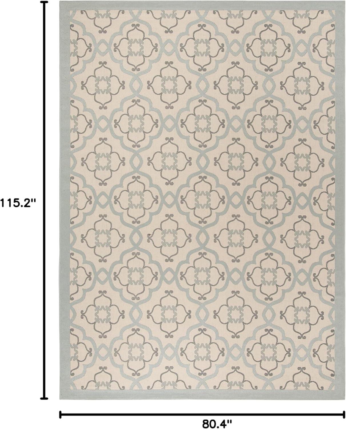 imageMartha Stewart x SAFAVIEH Outdoor Area Rug Collection  8 x 112quot Beige ampamp Sweet Pea Weather Resistant ampamp Washable Ideal for Patio Backyard Mudroom Deck Dining Space MSR4262Yucca Plant