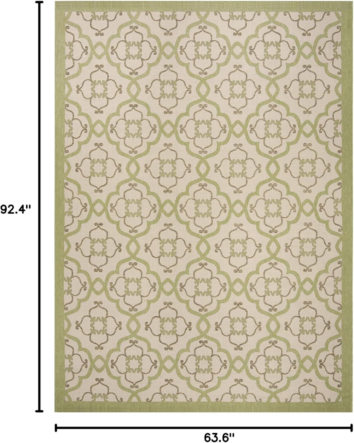 imageMartha Stewart x SAFAVIEH Outdoor Area Rug Collection  8 x 112quot Beige ampamp Sweet Pea Weather Resistant ampamp Washable Ideal for Patio Backyard Mudroom Deck Dining Space MSR4262BeigeSweet Pea