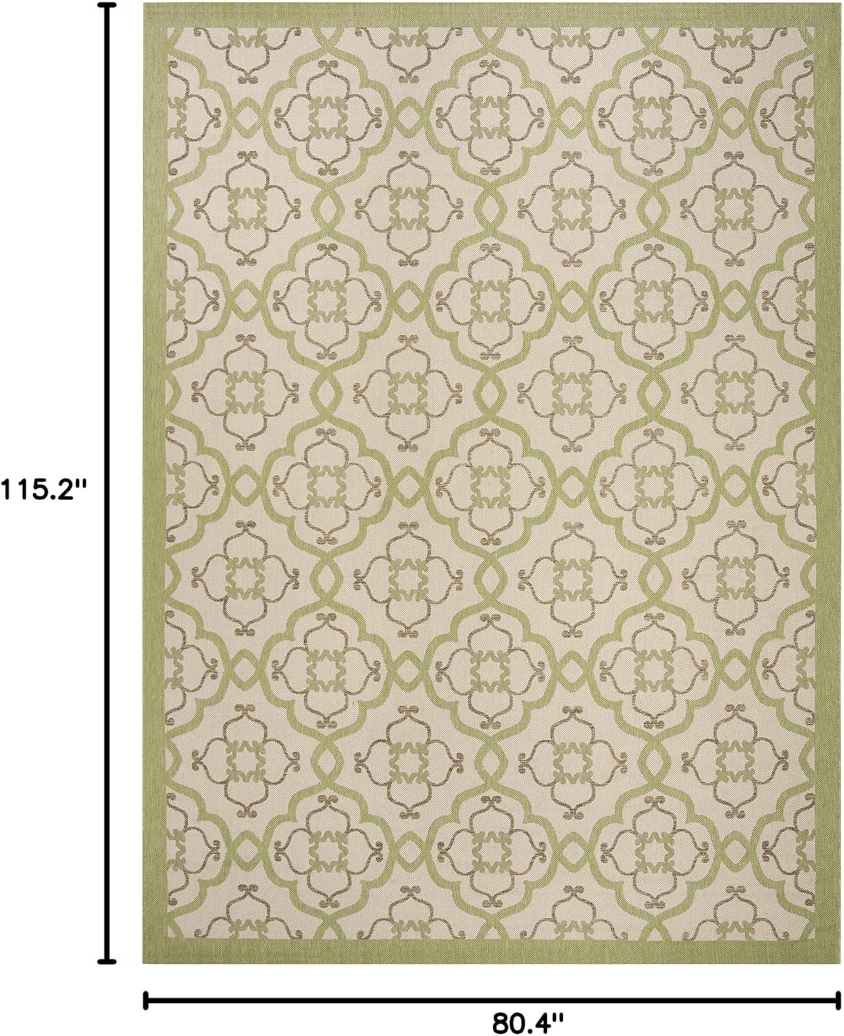 imageMartha Stewart x SAFAVIEH Outdoor Area Rug Collection  8 x 112quot Beige ampamp Sweet Pea Weather Resistant ampamp Washable Ideal for Patio Backyard Mudroom Deck Dining Space MSR4262BeigeSweet Pea