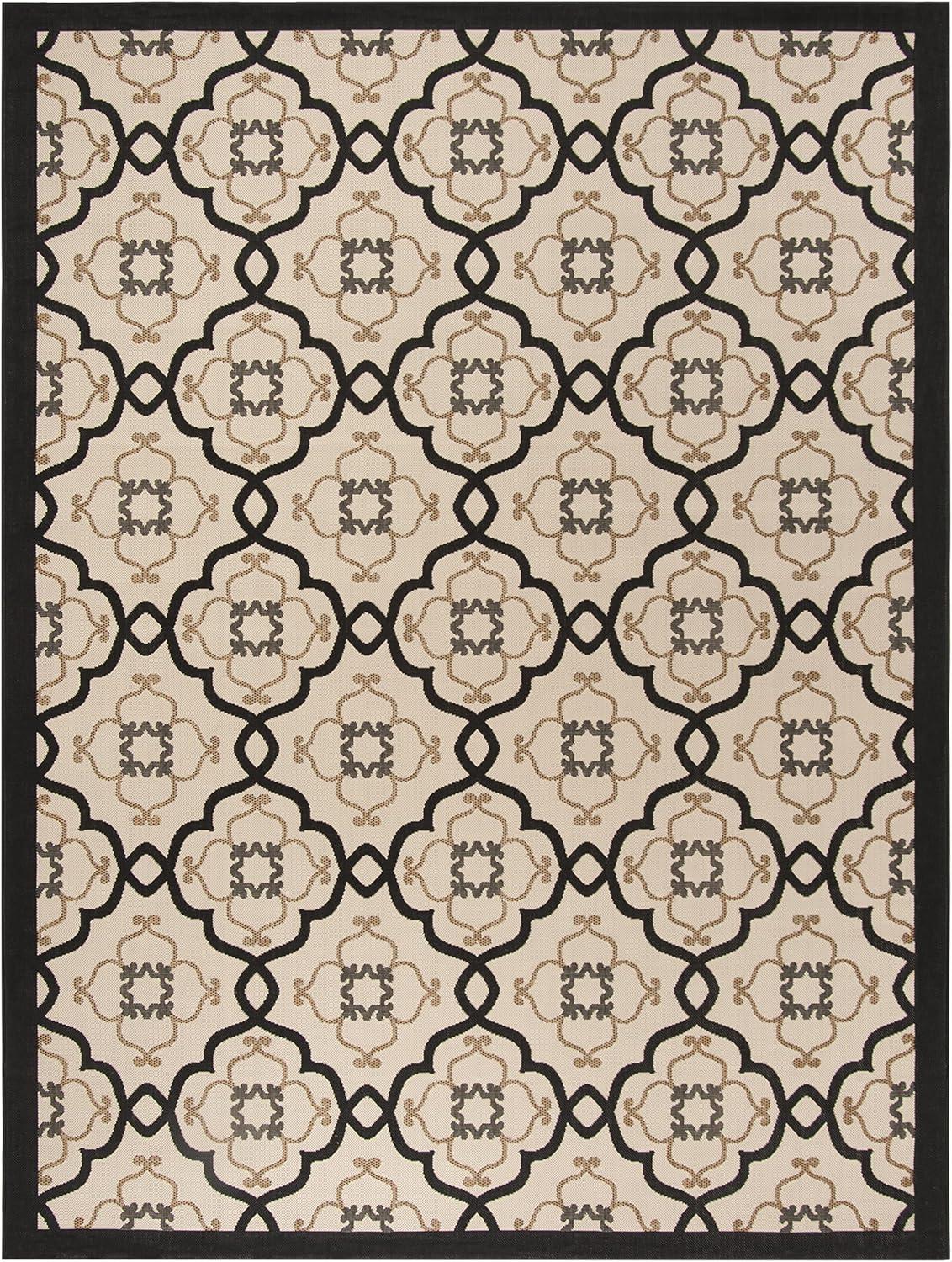 imageMartha Stewart x SAFAVIEH Outdoor Area Rug Collection  8 x 112quot Beige ampamp Sweet Pea Weather Resistant ampamp Washable Ideal for Patio Backyard Mudroom Deck Dining Space MSR4262Silhouette