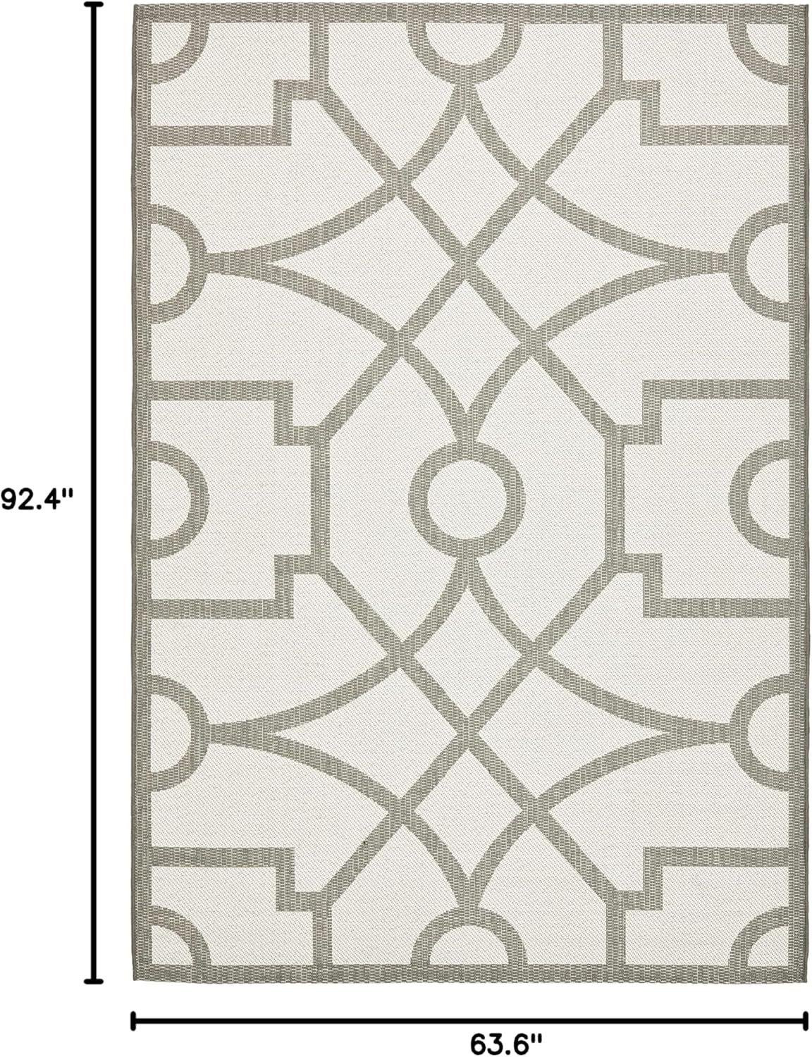 imageMartha Stewart x SAFAVIEH Outdoor Area Rug Collection  8 x 112quot Beige ampamp Terracotta Weather Resistant ampamp Washable Ideal for Patio Backyard Mudroom Deck Dining Space MSR4121JGrey