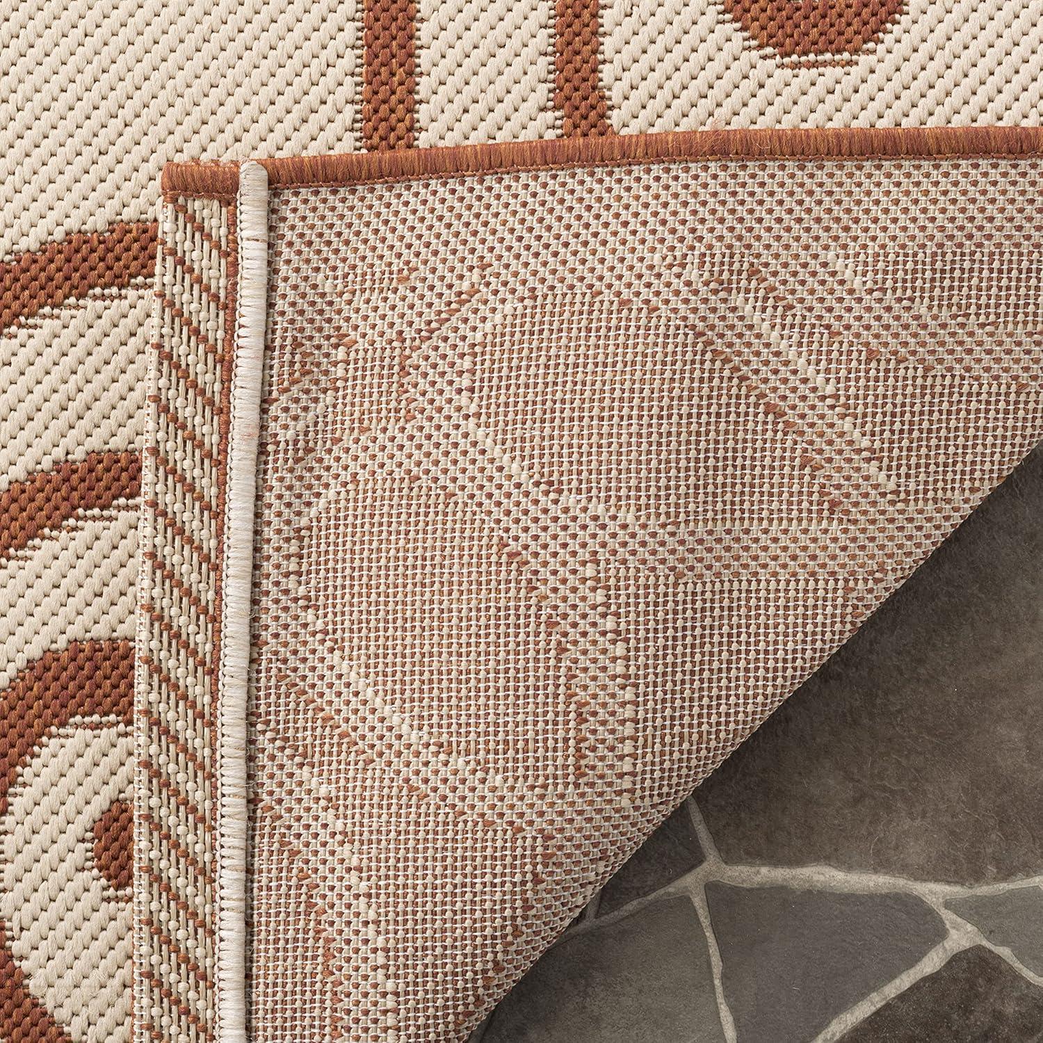 imageMartha Stewart x SAFAVIEH Outdoor Area Rug Collection  8 x 112quot Cayenne Weather Resistant ampamp Washable Ideal for Patio Backyard Mudroom Deck Dining Space MSR4244231