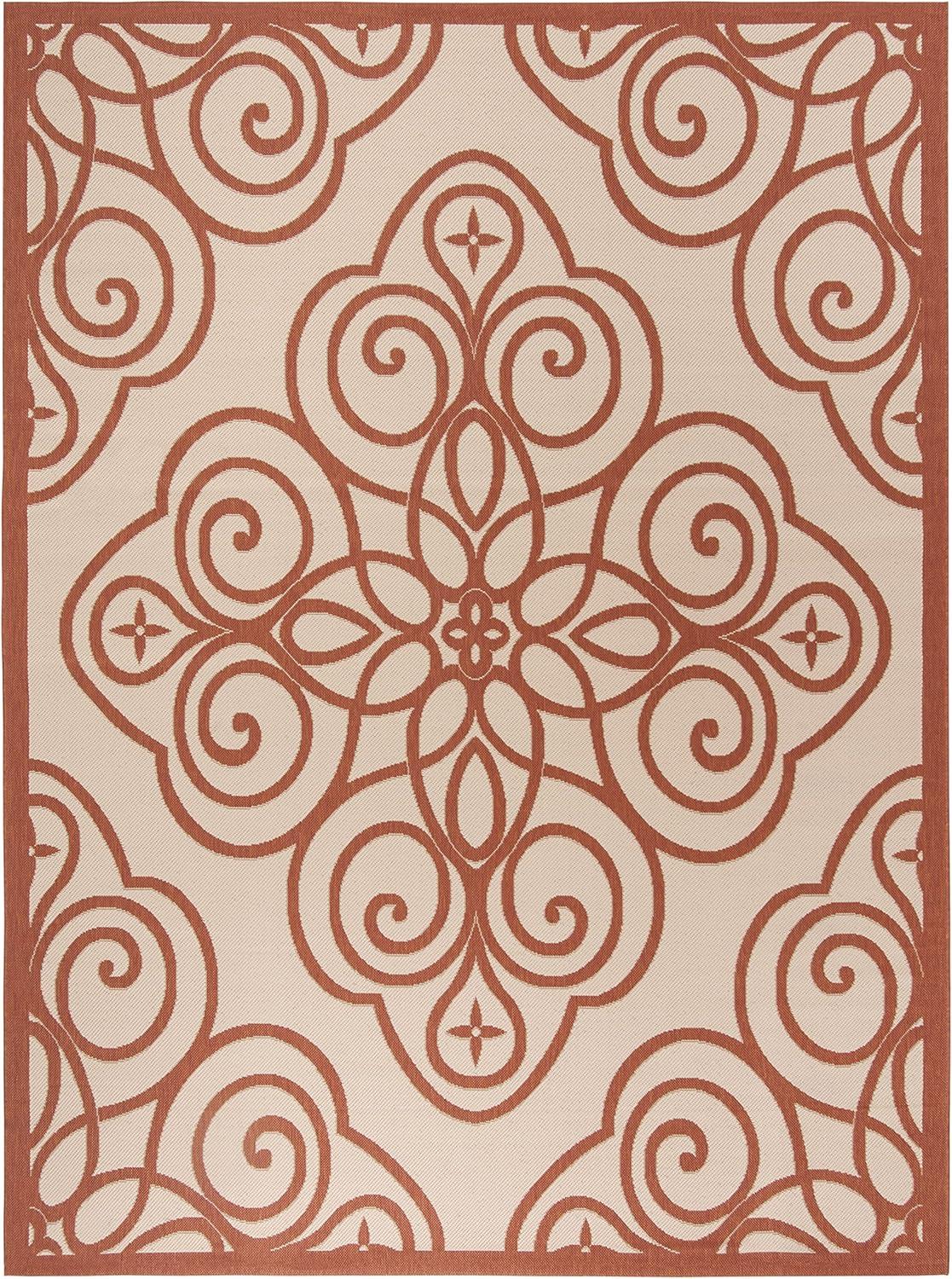 imageMartha Stewart x SAFAVIEH Outdoor Area Rug Collection  8 x 112quot Cayenne Weather Resistant ampamp Washable Ideal for Patio Backyard Mudroom Deck Dining Space MSR4244231