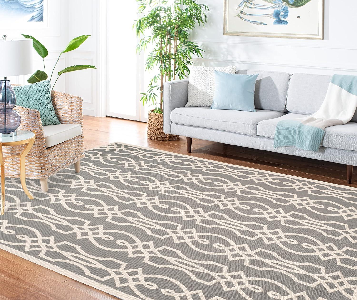 imageMartha Stewart x SAFAVIEH Outdoor Area Rug Collection  8 x 112quot Cement Weather Resistant ampamp Washable Ideal for Patio Backyard Mudroom Deck Dining Space MSR4220246