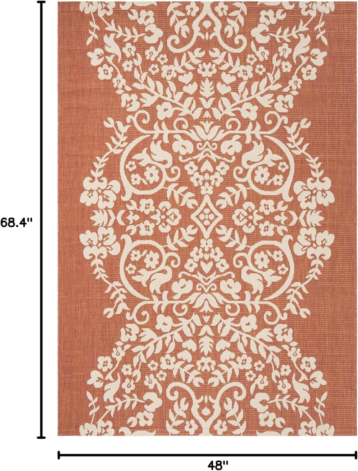 imageMartha Stewart x SAFAVIEH Outdoor Area Rug Collection  8 x 112quot Cinnamon Stick Weather Resistant ampamp Washable Ideal for Patio Backyard Mudroom Deck Dining Space MSR4256241Cinnamon Stick