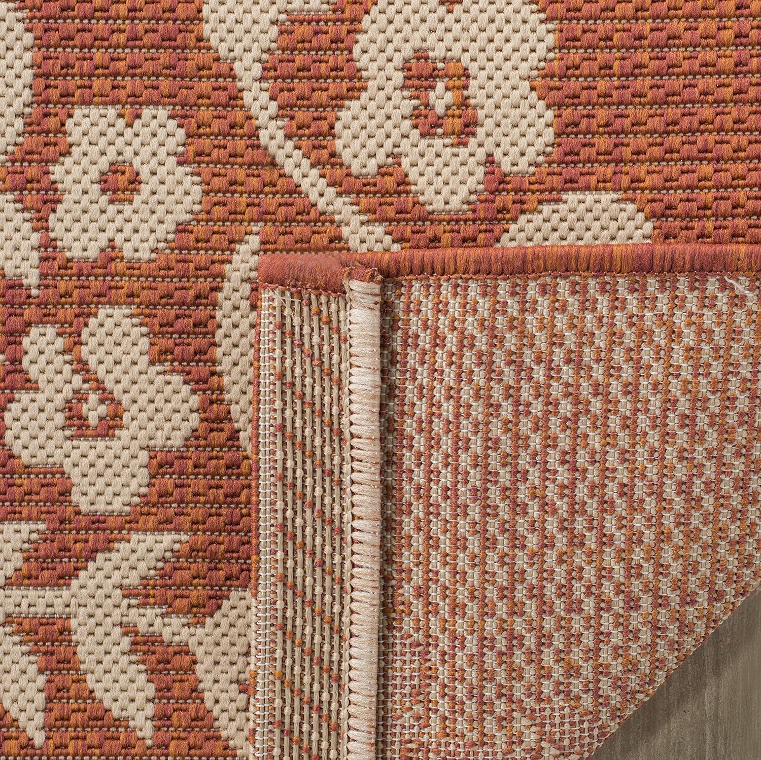 imageMartha Stewart x SAFAVIEH Outdoor Area Rug Collection  8 x 112quot Cinnamon Stick Weather Resistant ampamp Washable Ideal for Patio Backyard Mudroom Deck Dining Space MSR4256241Cinnamon Stick