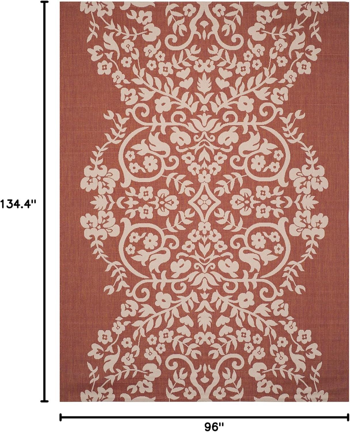 imageMartha Stewart x SAFAVIEH Outdoor Area Rug Collection  8 x 112quot Cinnamon Stick Weather Resistant ampamp Washable Ideal for Patio Backyard Mudroom Deck Dining Space MSR4256241Cinnamon Stick