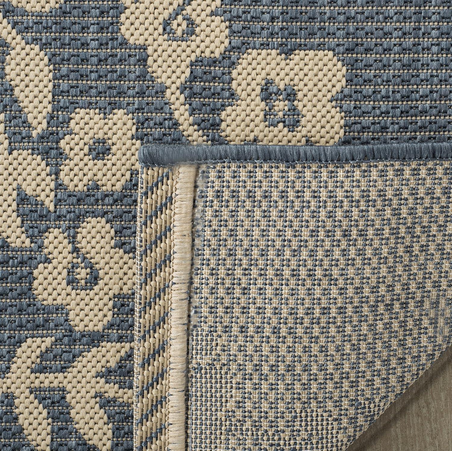 imageMartha Stewart x SAFAVIEH Outdoor Area Rug Collection 8 x 112quot Cinnamon Stick Weather Resistant ampamp Washable Ideal for Patio Backyard Mudroom Deck Dining Space MSR4256241Azurite