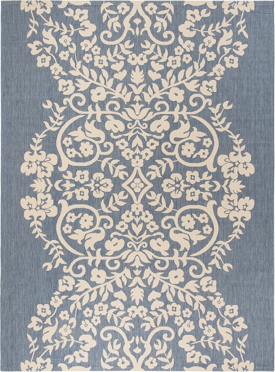 imageMartha Stewart x SAFAVIEH Outdoor Area Rug Collection 8 x 112quot Cinnamon Stick Weather Resistant ampamp Washable Ideal for Patio Backyard Mudroom Deck Dining Space MSR4256241Azurite