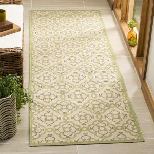 Martha Stewart x SAFAVIEH Outdoor Area Rug Collection – 8′ x 11’2″, Beige & Sweet Pea, Weather Resistant & Washable, Ideal for Patio, Backyard, Mudroom, Deck, Dining Space (MSR4262)(Beige/Sweet Pea)