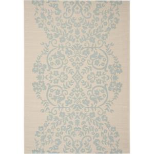 Martha Stewart x SAFAVIEH Outdoor Area Rug Collection – 8′ x 11’2″, Cinnamon Stick, Weather Resistant & Washable, Ideal for Patio, Backyard, Mudroom, Deck, Dining Space (MSR4256-241)(Rainwater)