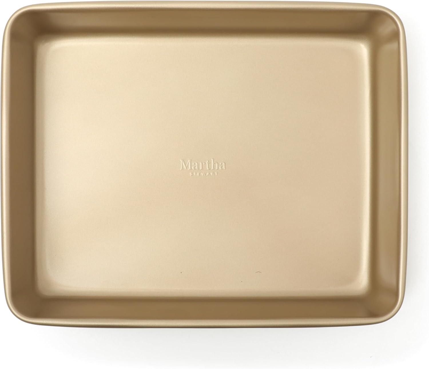 imageMartha Stewart Gallen 3Piece Cookie Sheet Set 13quot 15quot 17quot Baking Pans Ceramic Nonstick PFAFree Carbon Steel Champagne Oven Safe to 450F WarpResistant Easy to Clean Taupe