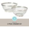 Martha Stewart Covello Stainless Steel Mesh Colander Set 2-Pieces, Silve