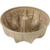 Martha Stewart Dunelle Decorative Fluted Cast Aluminum Bundt Cake Pan – 12-Cup Nonstick Tube Pan, Champagne Gold Bakeware(Champagne Gold)